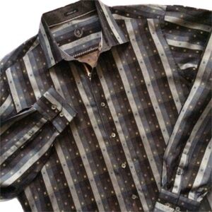 BUGATCHI UOMO Men's Classic Fit Long Sleeve Button Down